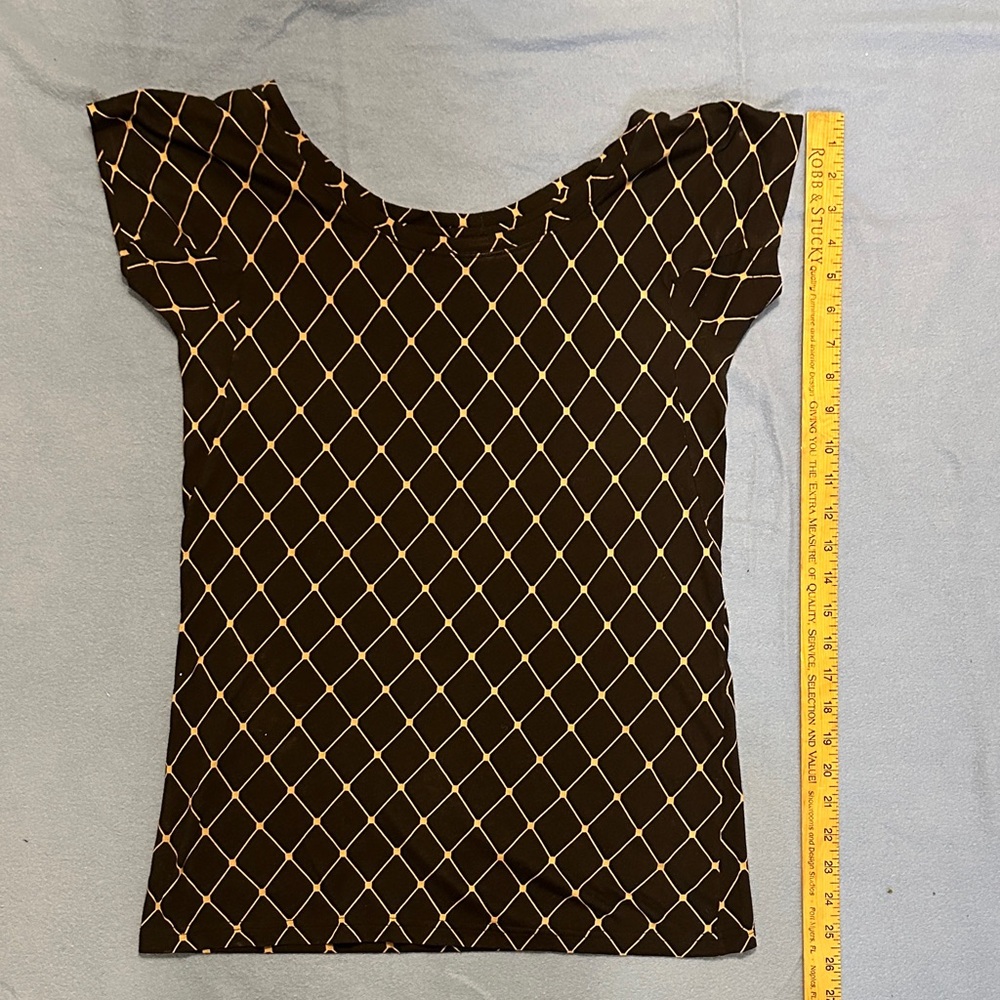 Marc By Marc XS Jacobs Black and White Diamond Pattern Tee